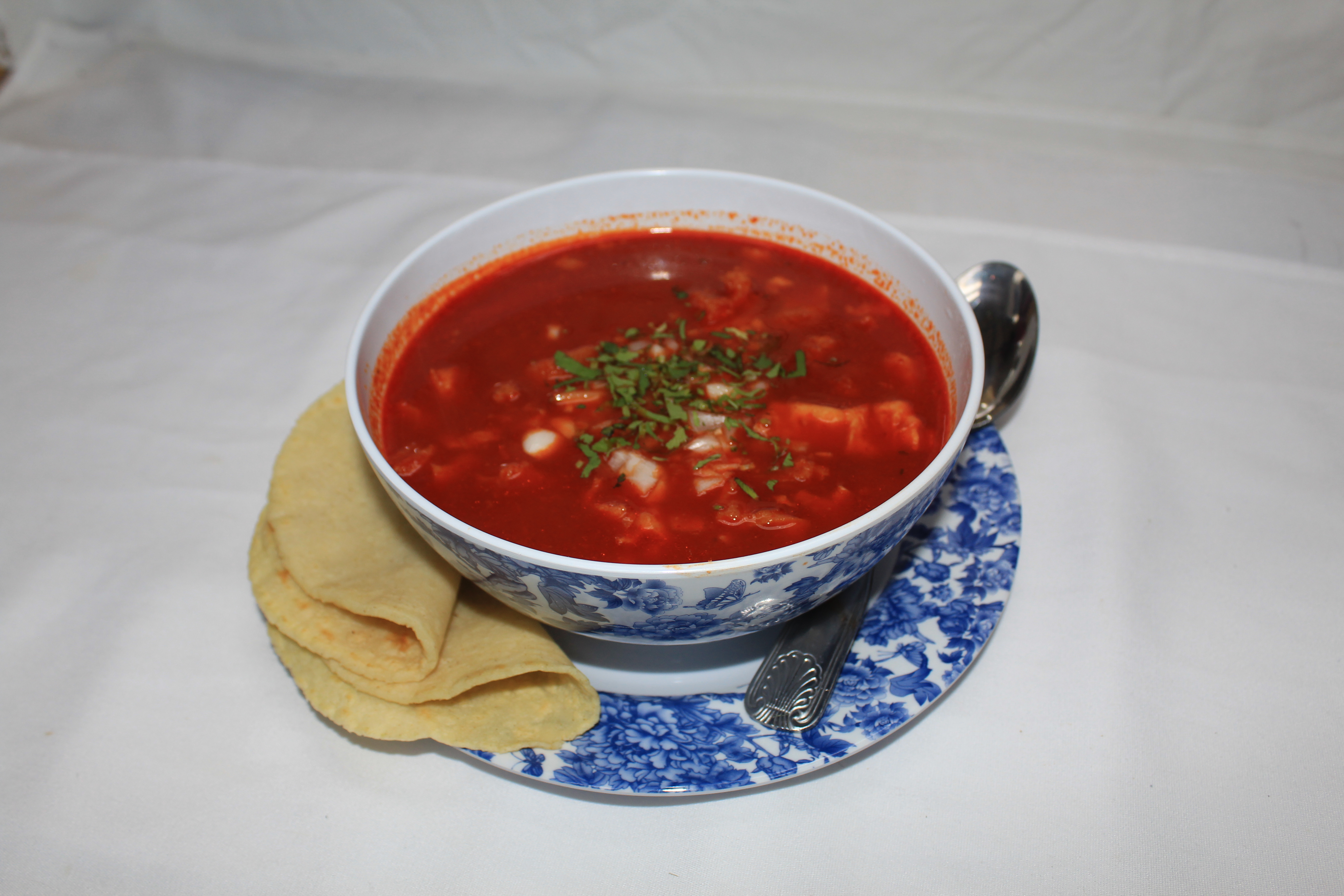 menudo with side of tortillas