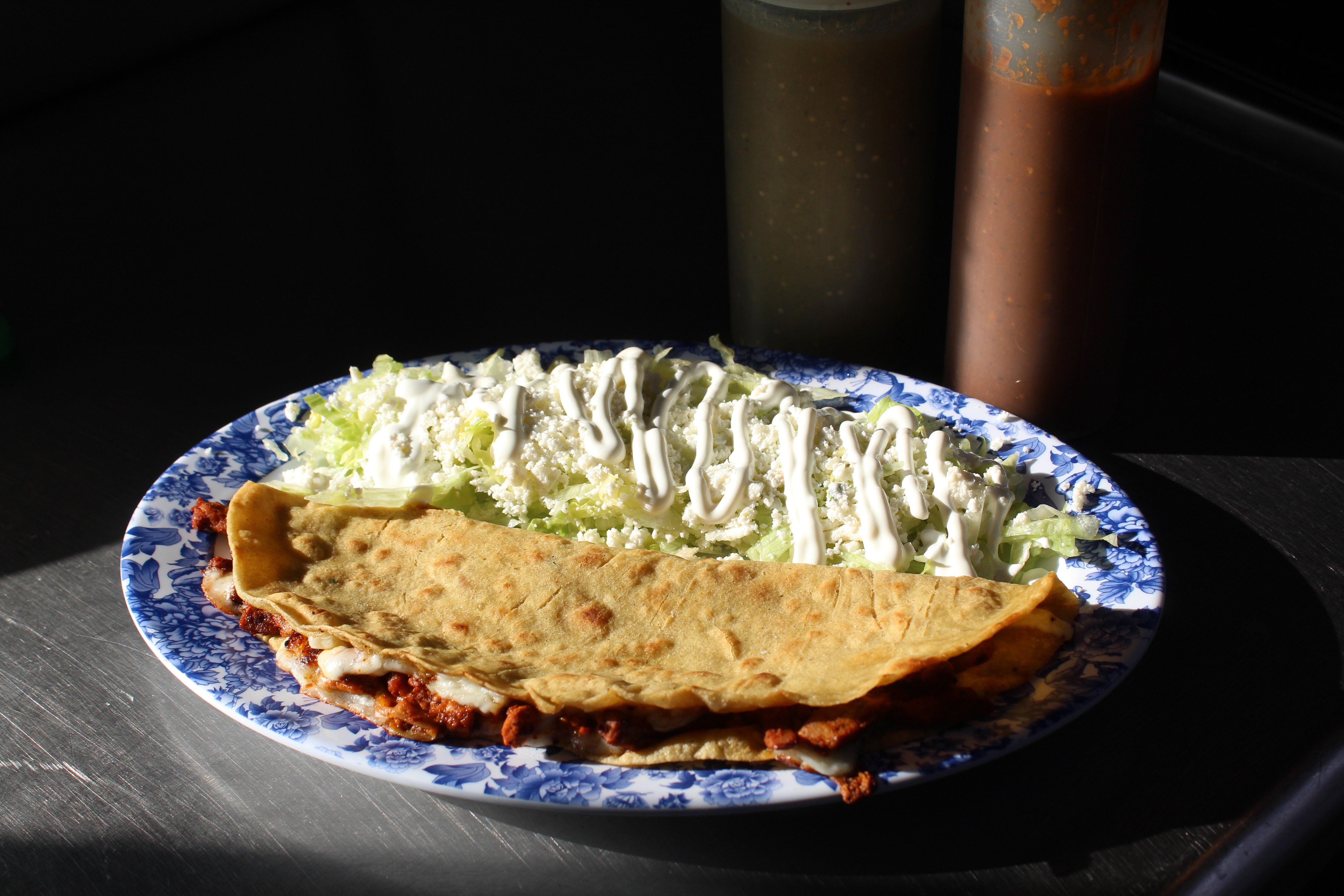quesadilla in the sunlight